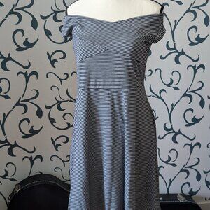 Maurices Striped Off-Shoulder Skater Dress